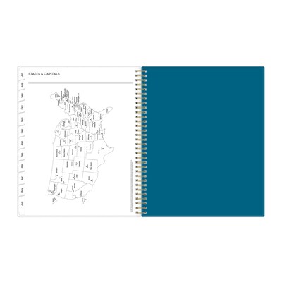 2025-2026 Blue Sky Bakah Blue 8.5" x 11" Academic Year Weekly & Monthly Planner, Plastic Cover, Multicolored (131951-A26)
