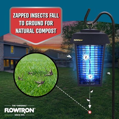 Flowtron Eletric Bug Zapper, 1 Acre of Coverage, 40W Bulb & 5600V Instant Killing Grid (FLWBK40D)