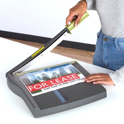 Swingline ClassicCut 12" Guillotine Paper Cutter, Gray/Lime Green (9312)