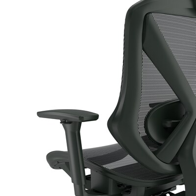 Techni Mobili Truly Ergonomic Mesh Office Chair with Headrest & Lumbar Support, Black