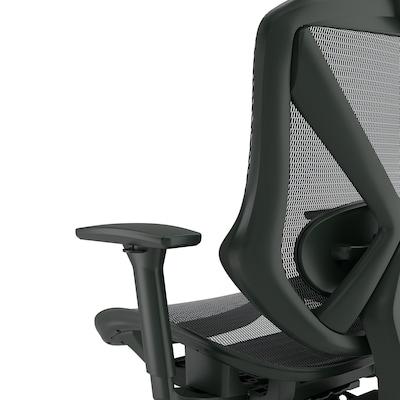 Techni Mobili Truly Ergonomic Mesh Office Chair with Headrest & Lumbar Support, Black