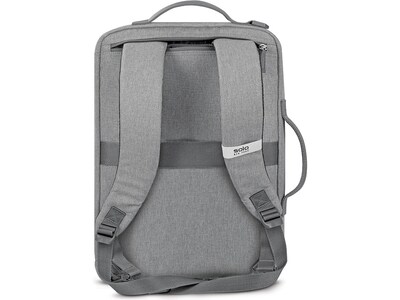 Solo New York Re:utilize Hybrid Backpack, Laptop Compatible, Heathered Gray (UBN762-10)