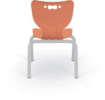MooreCo 12" Hierarchy Student Chair with 4 Legs, Cayenne/Platinum Base (703673563079)