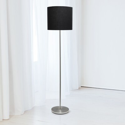 Simple Designs 57" Floor Lamp with Drum Shade, Black (LF2004-BLK)