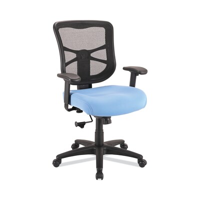 Alera® Elusion™ Series Height & Width Adjustable Arm Ergonomic Mesh Swivel Computer and Desk Chair, Light Blue (ALEEL42BME70B)