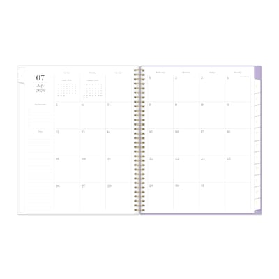 2026-2027 Blue Sky 8.5" x 11" Academic Year Weekly & Monthly Planner, Plastic Cover, Becca Purple (161383)