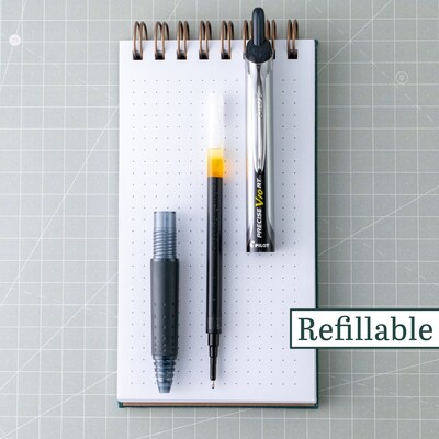 Pilot Precise V10 Retractable Rollerball Pens, Bold Point, 1.0mm, Black Ink, Dozen (PV1R-BLK)
