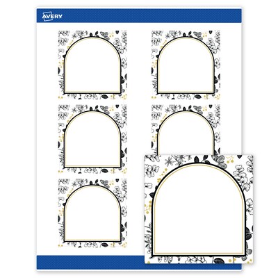 Avery Square Laser/Inkjet Multipurpose Labels, 3 x 3, White, 60/Pack (19479371009)