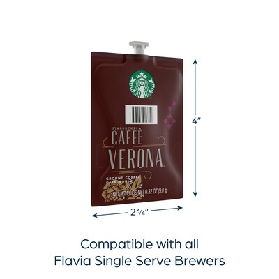 Starbucks Caffe Verona Coffee Flavia Freshpacks, Dark Roast, 80/Carton (MDR01039)