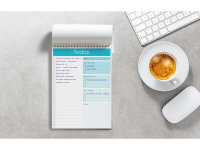 Better Office To-Do List Notepads, 7" x 10", Project-Ruled, Assorted Colors, 52 Sheets/Pad, 4 Pads/Pack (25821-4PK)