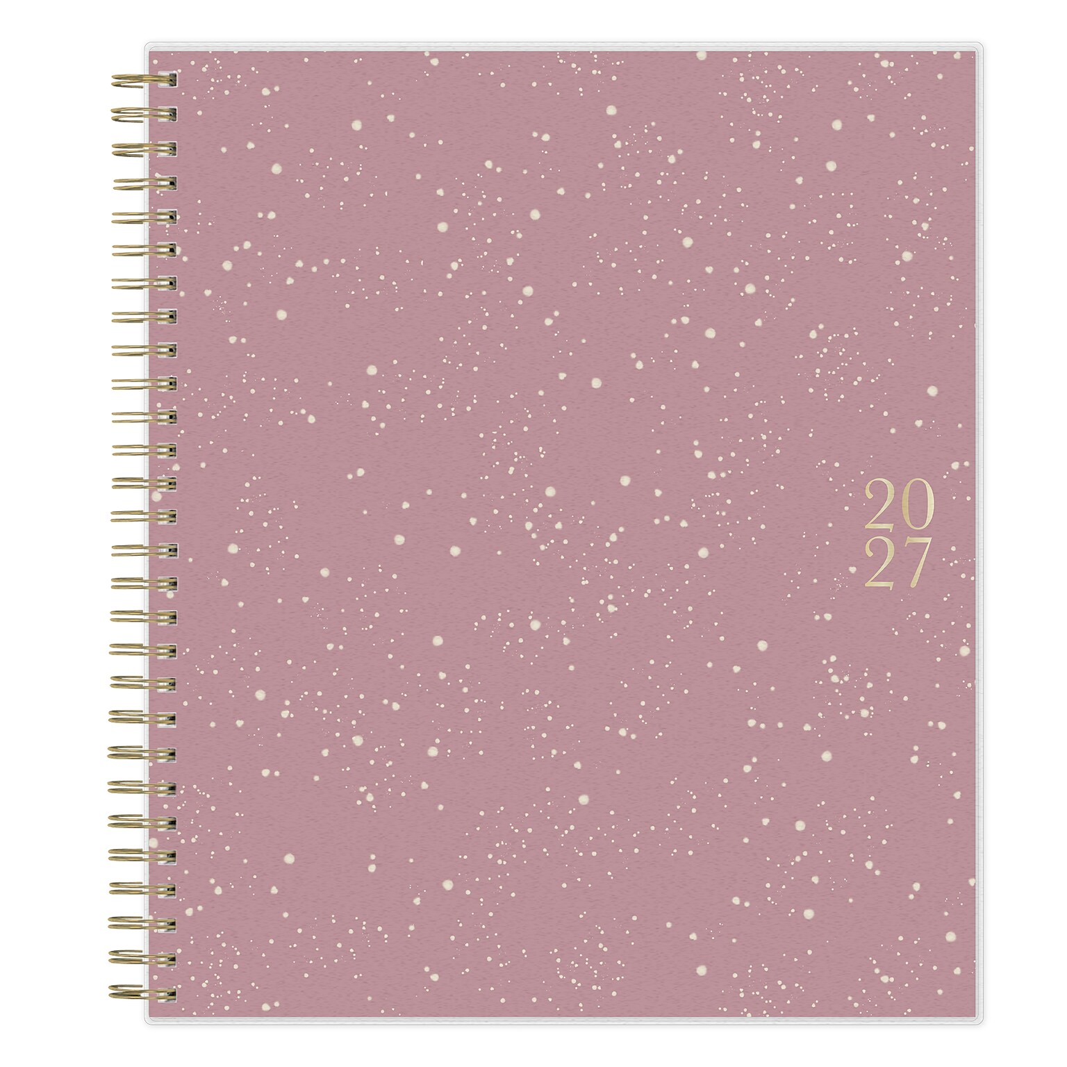 2027 Blue Sky Bespoke Letterpress Waterdrops Mulberry 8 x 10 Calendar Year Monthly Planner, Plastic Cover (161812)