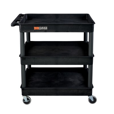 Luxor ENDURA XL 3-Shelf Utility Cart, Black (TC111-B)