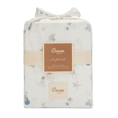 Cane Baby Cove Fitted Crib Sheet, Sea Life (BC-160CFS-1)