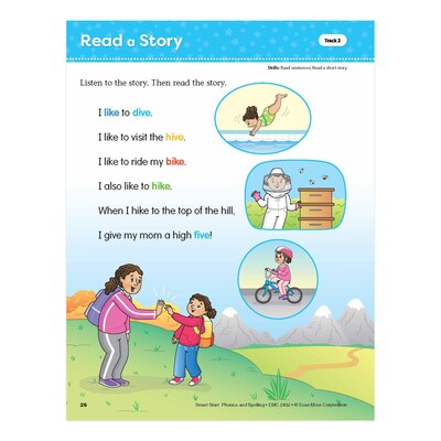 Evan-Moor Early Learning Spelling Activity Book Bundle, Grade 1 Workbook, 2/Set (EMC6276)