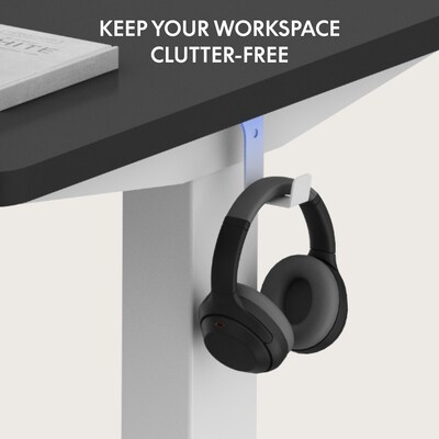 FlexiSpot E2 42''W Electric Adjustable Standing Desk, Black/White (E2W4224B)