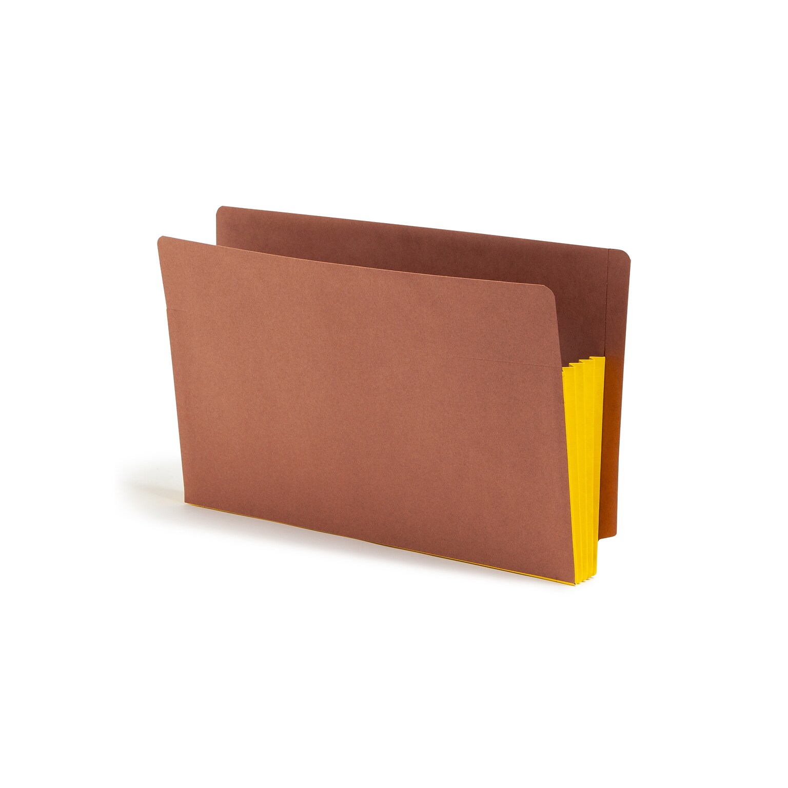 Smead Recycled Reinforced File Pocket, 3 Expansion, Legal Size, Yellow/Redrope, 10/Box (74688)