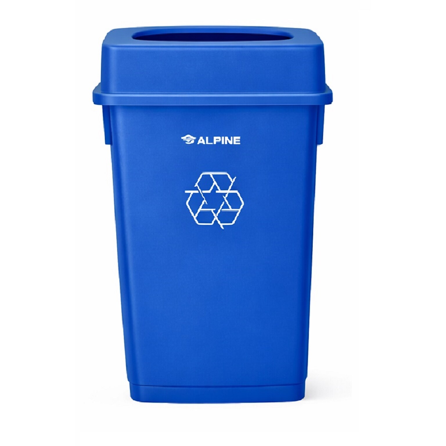 Alpine Industries Polypropylene Recycling Bin, 23 Gallon, Blue (477-R-BLU-PKG1)