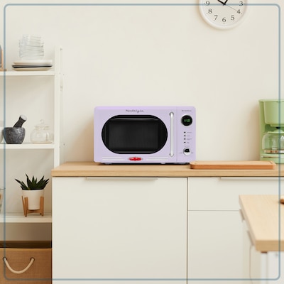 Nostalgia Retro 0.7 Cubic Foot Countertop Microwave, Lavender (NRMO7LV6A)