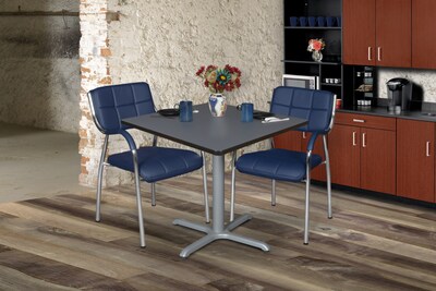 Regency Cain Square Laminate X Base Breakroom Table, 36D x 36W, Grey (TB3636GYGY)
