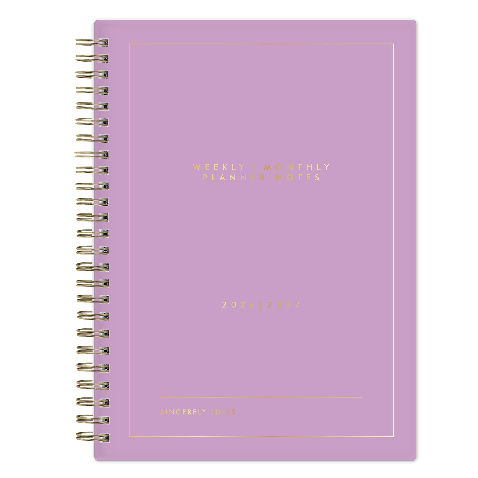 2026-2027 Blue Sky Sincerely Jules Violet 6 x 8 Academic Year Weekly & Monthly Planner, Plastic Cover, Violet (161389)