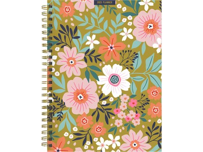 2023 TF Publishing Folk Flowers 6.5 x 8 Weekly & Monthly Planner, Multicolor (MWM-23-9222)