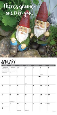 2027 Willow Creek Garden Gnomes 12" x 12" Monthly Wall Calendar, Assorted Colors (60322)