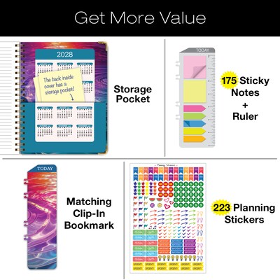 2027 Excello Brands 9" x 11" Weekly & Monthly Standard Planner, Paperboard Cover, Summer Bliss (FSHN-CY27-8511-73)