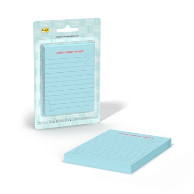 Post-it Mini Dachshund List Sticky Notes, 2.9 x 3.8, Multicolored, 100 Sheets/Pad (PET-34-1)