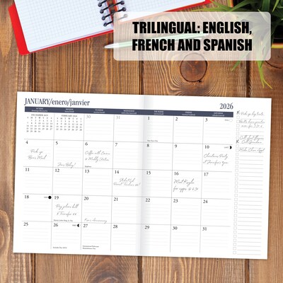 2025-2026 Willow Creek Who's Afraid 7.5" x 9.5" Academic Year Monthly Planner, Multicolored (54895)