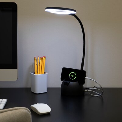 V-Light LED Desk Lamp, 16"H, Black (VLH094UN)