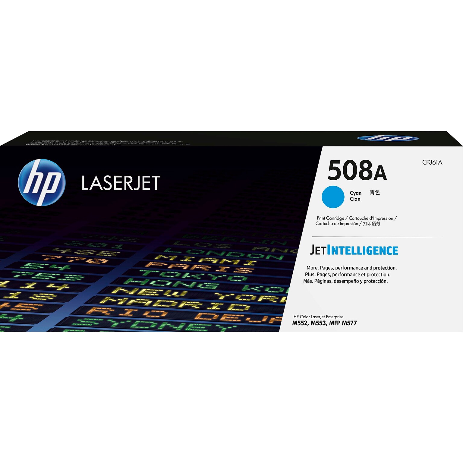 HP 508A Cyan Standard Yield Toner Cartridge, Prints Up to 5,000 Pages (CF361A)