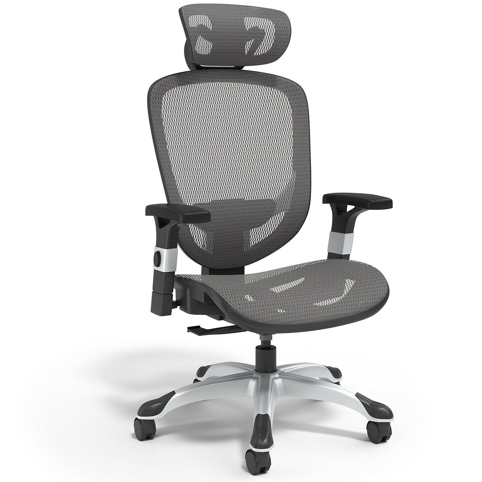 Quill Brand® Hyken Technical Mesh Task Chair, Charcoal Gray