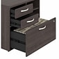 Bush Business Furniture Studio A 26" Office Storage Cabinet with 2 Shelves and Drawers, Storm Gray (SDF130SGSU-Z)