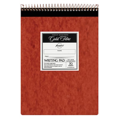 Ampad Gold Fibre Retro Writing Pad, 8.5 x 11.75, Wide Ruled, White, 70 Sheets/Pad (20-008R)