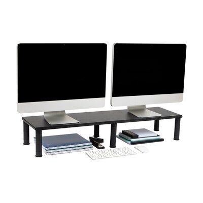 Mind Reader Adjustable Dual Monitor Stand, Black (DUBMO-BLK)