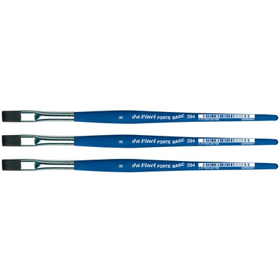 da Vinci FORTE BASIC Acrylic Synthetic Student Flat Brush, 3 /Pack (DVXVA3948-3)