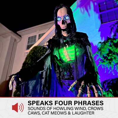 Haunted Hill Farm 10' Tall Motion-Activated Towering Reaper (HHTWRRPR-2FLSA)
