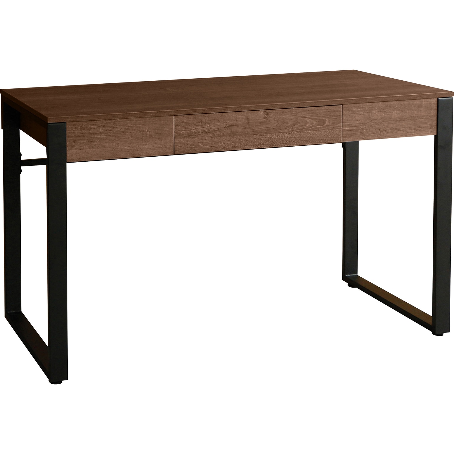Lorell SOHO  47 W Desk with Center Drawer, Walnut Laminate (LLR97617)