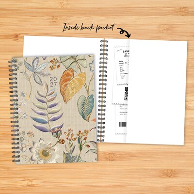 2027 Willow Creek Botanical Tapestry 6.5" x 8.5" Calendar Year Weekly & Monthly Standard Planner, Assorted Colors (66102)