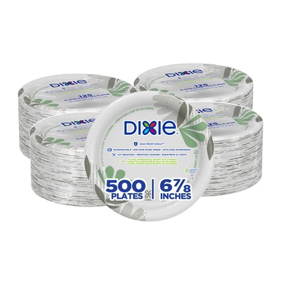 Dixie Pathways 7" Paper Plates, Multicolor, 500/Carton (UX7WS)