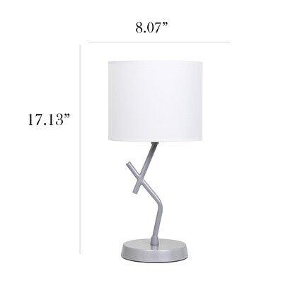 Simple Designs Abstract 17.13" LED Table Lamp, Silver (LT1172-SLV)