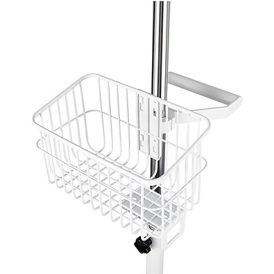 Viva Comfort Steel Welch Allyn 4400 Vital Signs Monitor Steel Mobile Stand with Storage Basket, White (ADIME911-01-MK)