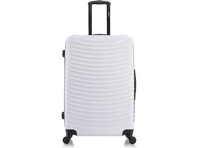 DUKAP Adly 29.33 Hardside Suitcase, 4-Wheeled Spinner, White (DKADL00L-WHI)