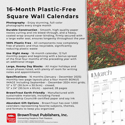 2025 BrownTrout Delaware Wild & Scenic 12" x 12" Monthly  Wall Calendar (9781975474775)
