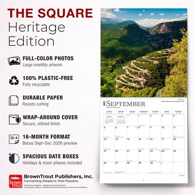 2027 BrownTrout Greece 12" x 12" Monthly Wall Calendar (9798330711642)