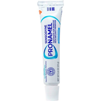 Sensodyne ProNamel Gentle Whitening Toothpaste,  0.8 oz Tube, 12 Tubes/Bag, 12 Bags/Carton