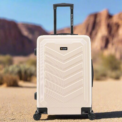 US Army FOX 24" Hardside Suitcase, 4-Wheeled Spinner, TSA Checkpoint Friendly, Sand (USLFOX00M-SAN)