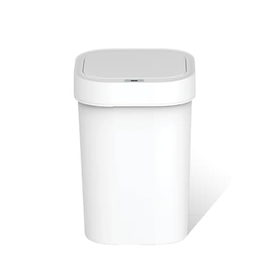 Nine Stars Plastic Motion Sensor Trash Can, 13.2 Gallon, White (DZT-50-44S)