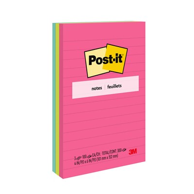 Post-it Notes, 1 3/8 x 1 7/8, Poptimistic Collection, 50 Sheet/Pad, 8  Pads/Pack (653-8AF)