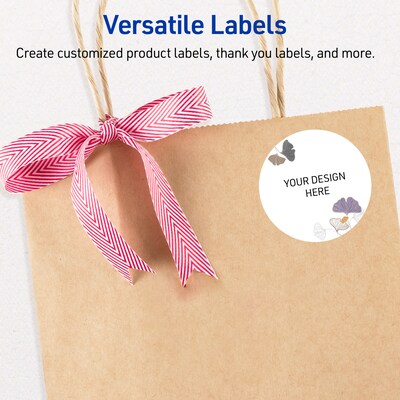 Avery Laser/Inkjet Circle Multipurpose Labels, 2" Dia., White, 120/Pack (S00F48)